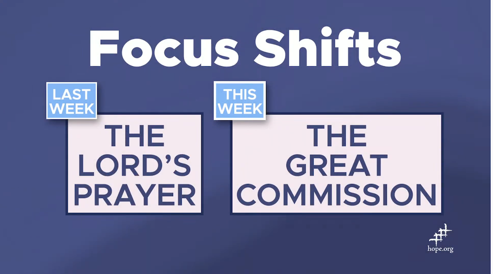 Focus Shifts to God